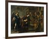 Raguel's Blessing of Her Daughter Sarah before Leaving Ecbatana with Tobias, C. 1640-Andrea Vaccaro-Framed Giclee Print