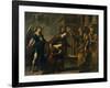 Raguel's Blessing of Her Daughter Sarah before Leaving Ecbatana with Tobias, C. 1640-Andrea Vaccaro-Framed Giclee Print