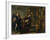 Raguel's Blessing of Her Daughter Sarah before Leaving Ecbatana with Tobias, C. 1640-Andrea Vaccaro-Framed Giclee Print