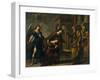 Raguel's Blessing of Her Daughter Sarah before Leaving Ecbatana with Tobias, C. 1640-Andrea Vaccaro-Framed Giclee Print