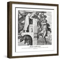 Rahab rescues two Israelite men, Joshua-Julius Schnorr von Carolsfeld-Framed Giclee Print