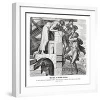 Rahab rescues two Israelite men, Joshua-Julius Schnorr von Carolsfeld-Framed Giclee Print