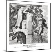 Rahab rescues two Israelite men, Joshua-Julius Schnorr von Carolsfeld-Mounted Giclee Print