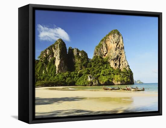 Rai Leh West Beach, Rai Leh (Railay), Andaman Coast, Krabi Province, Thailand, Southeast Asia, Asia-Jochen Schlenker-Framed Stretched Canvas