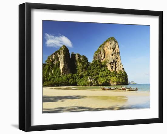 Rai Leh West Beach, Rai Leh (Railay), Andaman Coast, Krabi Province, Thailand, Southeast Asia, Asia-Jochen Schlenker-Framed Photographic Print