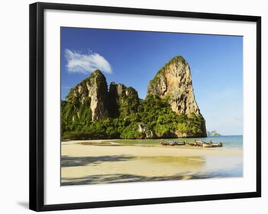 Rai Leh West Beach, Rai Leh (Railay), Andaman Coast, Krabi Province, Thailand, Southeast Asia, Asia-Jochen Schlenker-Framed Photographic Print