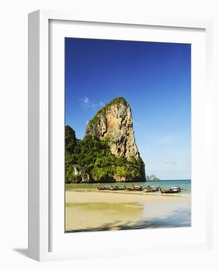 Rai Leh West Beach, Rai Leh (Railay), Andaman Coast, Krabi Province, Thailand, Southeast Asia, Asia-Jochen Schlenker-Framed Photographic Print