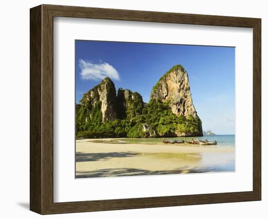 Rai Leh West Beach, Rai Leh (Railay), Andaman Coast, Krabi Province, Thailand, Southeast Asia, Asia-Jochen Schlenker-Framed Photographic Print