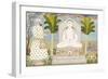 Rai Sabha Chand at a Jain Shrine-null-Framed Art Print