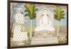 Rai Sabha Chand at a Jain Shrine-null-Framed Art Print