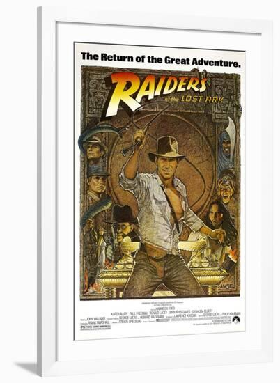 RAIDERS OF THE LOST ARK [1981], directed by STEVEN SPIELBERG.-null-Framed Photographic Print