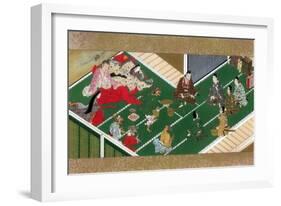 Raiko and His Comrades before the Demon Robber, 17th Century-null-Framed Giclee Print