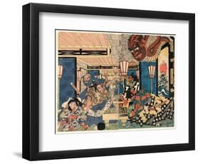 Raiko Shitenno to Tsuchigumo-null-Framed Giclee Print