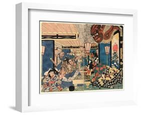 Raiko Shitenno to Tsuchigumo-null-Framed Giclee Print