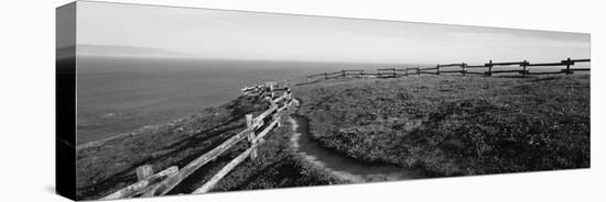 Rail Fence at the Coast, Point Reyes, California, USA-null-Stretched Canvas