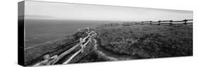 Rail Fence at the Coast, Point Reyes, California, USA-null-Stretched Canvas