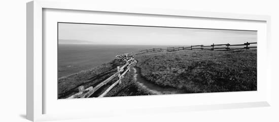 Rail Fence at the Coast, Point Reyes, California, USA-null-Framed Photographic Print