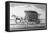 Rail:Pre-Steam Horse-Drawn Coal Wagon on Rails-null-Framed Stretched Canvas