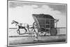 Rail:Pre-Steam Horse-Drawn Coal Wagon on Rails-null-Mounted Art Print