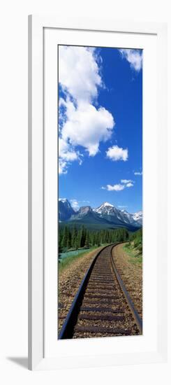 Rail Road Tracks Banff National Park Alberta Canada-null-Framed Photographic Print