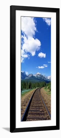 Rail Road Tracks Banff National Park Alberta Canada-null-Framed Photographic Print