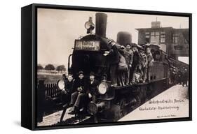 Rail Strike, Berlin 1910-null-Framed Stretched Canvas