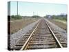 Rail Tracks Near Austin, Texas, USA-David Lomax-Stretched Canvas