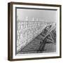 Railing at Brighton Pier with Sun Lounge, East Sussex-John Gay-Framed Giclee Print