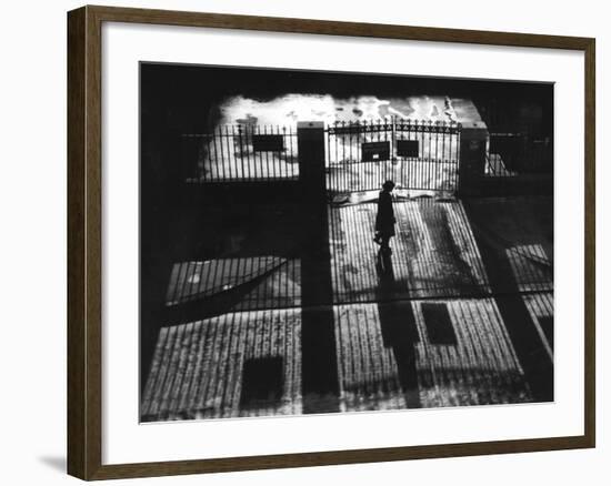 Railings Shadows-null-Framed Photographic Print