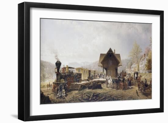 Railroad Arriving, Stratford, CT-Edward Lamson Henry-Framed Giclee Print