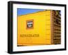 Railroad Box Car Painted the Colors of the Wabash Railroad with Image Denoting the Burlington Route-Walker Evans-Framed Photographic Print