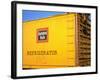 Railroad Box Car Painted the Colors of the Wabash Railroad with Image Denoting the Burlington Route-Walker Evans-Framed Photographic Print