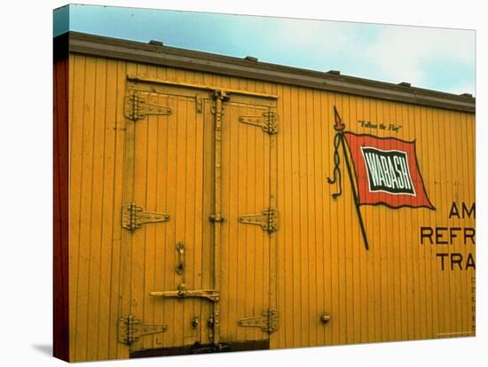 Railroad Box Car Showing the Flag Logo of the Wabash Railroad-Walker Evans-Stretched Canvas