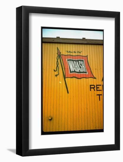 Railroad Box Car Showing the Flag Logo of the Wabash Railroad-Walker Evans-Framed Photographic Print