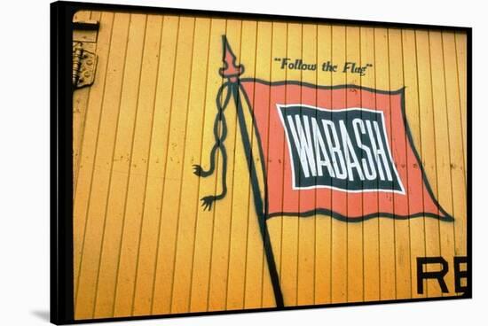 Railroad Box Car Showing the Flag Logo of the Wabash Railroad-Walker Evans-Stretched Canvas