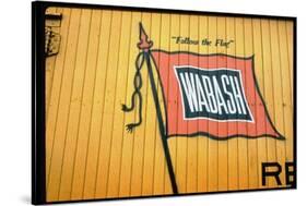 Railroad Box Car Showing the Flag Logo of the Wabash Railroad-Walker Evans-Stretched Canvas