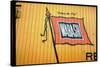 Railroad Box Car Showing the Flag Logo of the Wabash Railroad-Walker Evans-Stretched Canvas