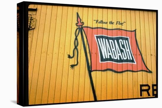 Railroad Box Car Showing the Flag Logo of the Wabash Railroad-Walker Evans-Stretched Canvas