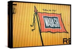 Railroad Box Car Showing the Flag Logo of the Wabash Railroad-Walker Evans-Stretched Canvas