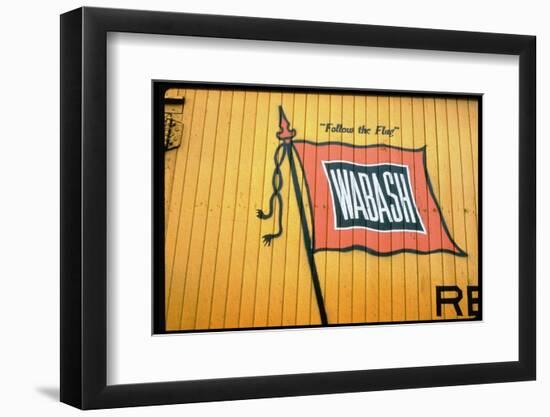 Railroad Box Car Showing the Flag Logo of the Wabash Railroad-Walker Evans-Framed Photographic Print