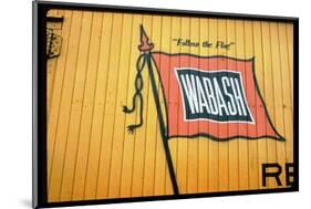 Railroad Box Car Showing the Flag Logo of the Wabash Railroad-Walker Evans-Mounted Photographic Print