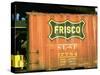 Railroad Box Car Showing the Logo of the Frisco Railroad-Walker Evans-Stretched Canvas