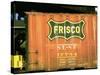 Railroad Box Car Showing the Logo of the Frisco Railroad-Walker Evans-Stretched Canvas