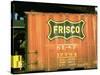 Railroad Box Car Showing the Logo of the Frisco Railroad-Walker Evans-Stretched Canvas