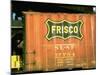 Railroad Box Car Showing the Logo of the Frisco Railroad-Walker Evans-Mounted Photographic Print