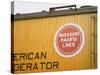 Railroad Box Car Showing the Logo of the Missouri Pacific Railroad-Walker Evans-Stretched Canvas