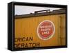 Railroad Box Car Showing the Logo of the Missouri Pacific Railroad-null-Framed Stretched Canvas