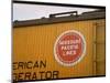 Railroad Box Car Showing the Logo of the Missouri Pacific Railroad-null-Mounted Photographic Print