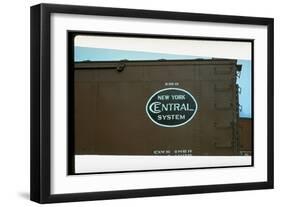 Railroad Box Car Showing the Logo of the New York Central Railroad-Walker Evans-Framed Photographic Print