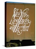 Railroad Box Car Showing the Logo of the New York, New Haven and Hartford Railroad-null-Stretched Canvas